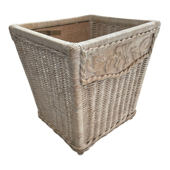 Large Natural Woven Basket Planter Rattan Plant Pot Beige Wicker Indoor Planter - Picture 4 of 5